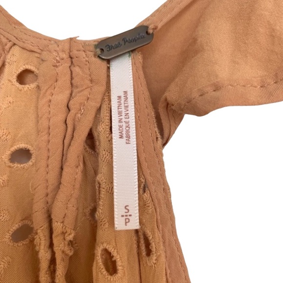 FREE PEOPLE Boho Soulshine Eyelet Tank *Butterscotch S - Picture 7 of 12